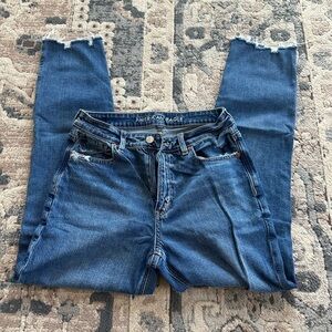 American Eagle Outfitters Strigid Mom jeans Raw Hem